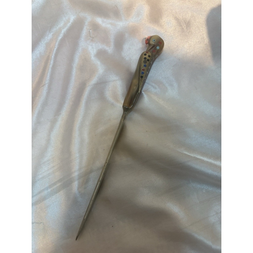 Vintage Jezzine w bird design Letter Opener Decorative Collectible Brass